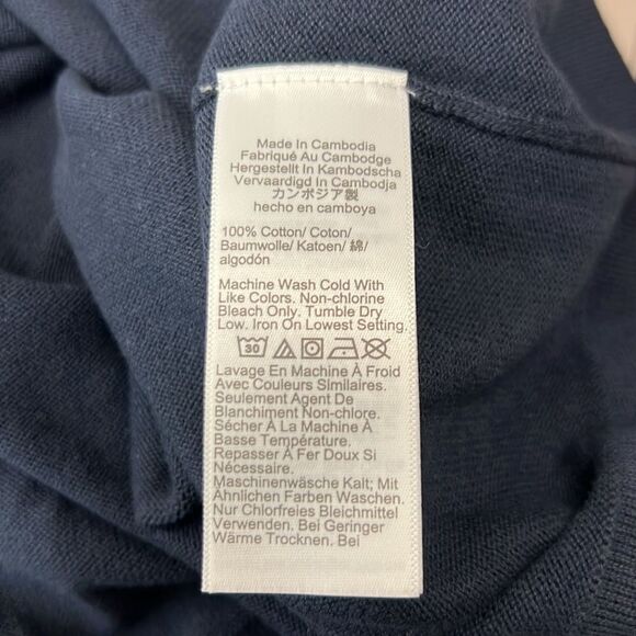 J. Crew Factory AZ229 Navy Cotton Crewneck Sweater size medium NWT - Picture 8 of 9